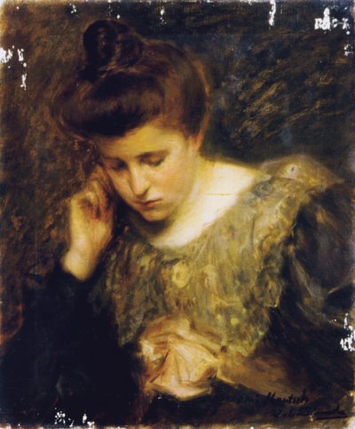 Studie af en kvinde, der læser af Jacques-Emile Blanche