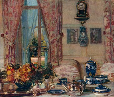 Spisestuen i Offranville, c1909 af Jacques Emile Blanche
