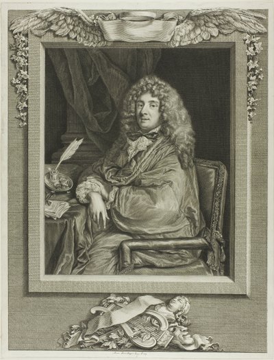 Moliere af Jacques Firmin Beauvarlet