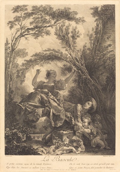 Vippen af Jacques Firmin Beauvarlet after Jean Honoré Fragonard