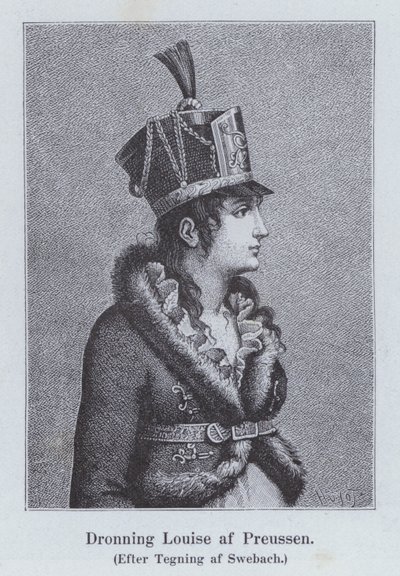 Louise af Mecklenburg-Strelitz, kong Frederik Vilhelm III af Preussens dronningkonsort (litho) af Jacques Francois Joseph (after) Swebach