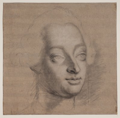 Portræt af Frederik V. 3/4 Profil af Jacques Francois Joseph Saly