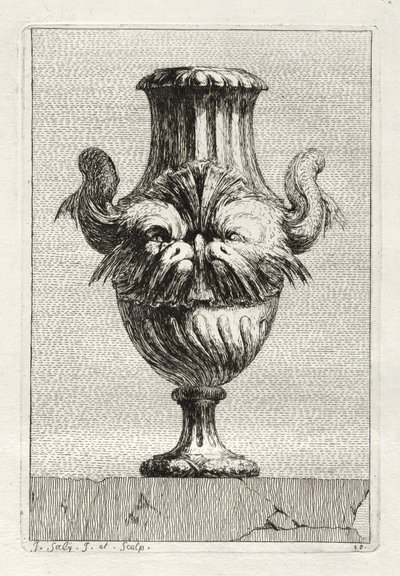 Suite af vaser: Tavle 10, 1746. af Jacques Francois Joseph Saly