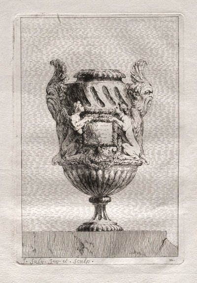 Suite af vaser: Tavle 11, 1746. af Jacques Francois Joseph Saly