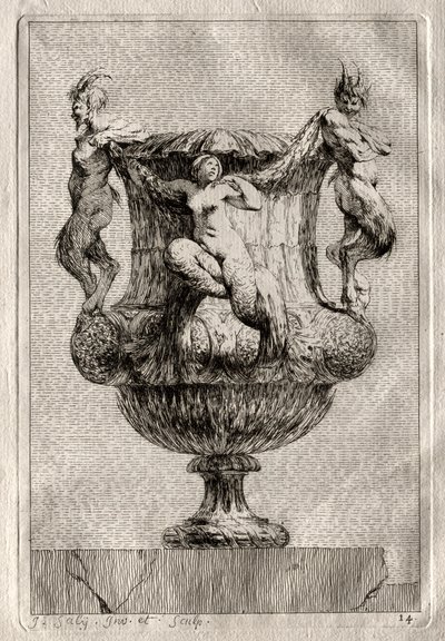 Suite af vaser: Tavle 14, 1746. af Jacques Francois Joseph Saly