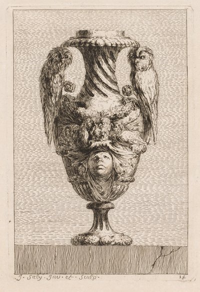 Suite af vaser: Tavle 15, 1746. af Jacques Francois Joseph Saly