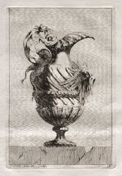 Suite af vaser: Tavle 16, 1746. af Jacques Francois Joseph Saly