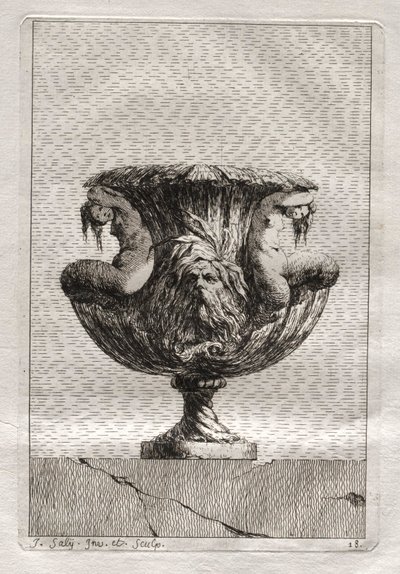 Suite af vaser: Tavle 18, 1746. af Jacques Francois Joseph Saly