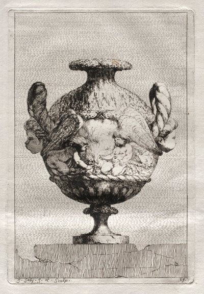 Suite af vaser: Tavle 19, 1746. af Jacques Francois Joseph Saly