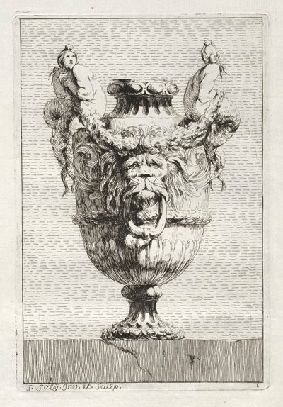 Suite af vaser: Tavle 1, 1746. af Jacques Francois Joseph Saly