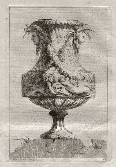 Suite af vaser: Tavle 20, 1746. af Jacques Francois Joseph Saly