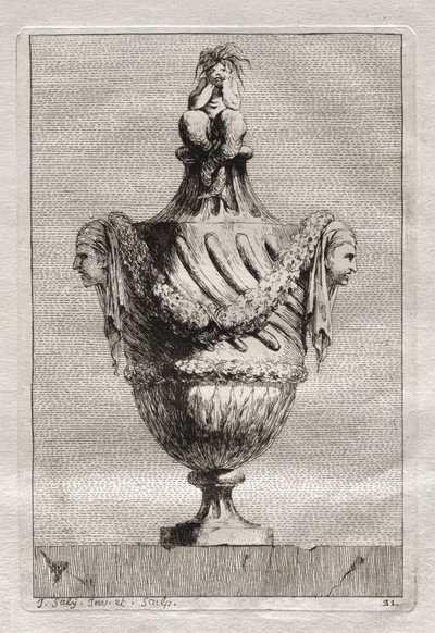 Suite af vaser: Tavle 21, 1746. af Jacques Francois Joseph Saly
