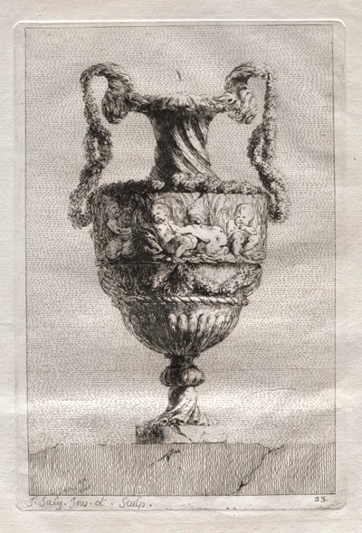 Suite af vaser: Tavle 23, 1746. af Jacques Francois Joseph Saly