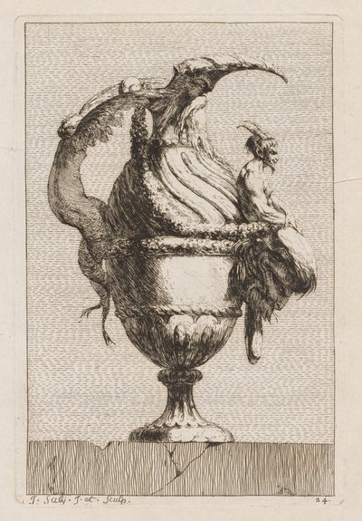 Suite af vaser: Tavle 24, 1746. af Jacques Francois Joseph Saly