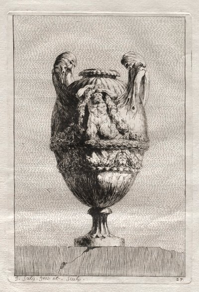 Suite af vaser: Tavle 27, 1746. af Jacques Francois Joseph Saly