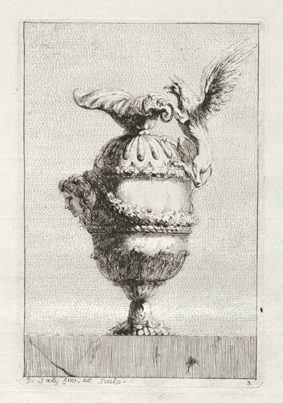 Suite af vaser: Tavle 3, 1746. af Jacques Francois Joseph Saly