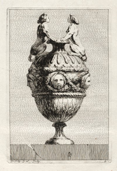 Suite af vaser: Tavle 5, 1746. af Jacques Francois Joseph Saly