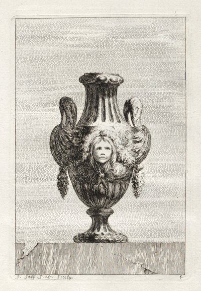 Suite af vaser: Tavle 8, 1746. af Jacques Francois Joseph Saly