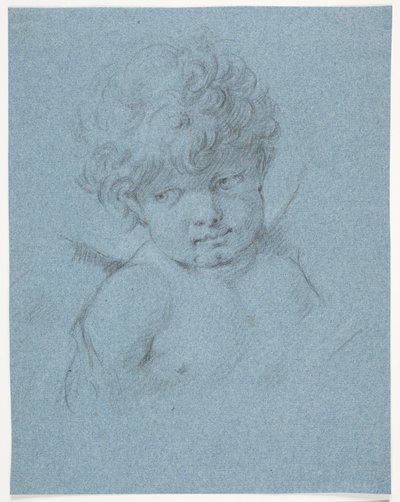 Vinget engel? Amor? Brystbillede af Jacques Francois Joseph Saly