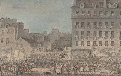 Louis XVI går ind i Paris, 6. oktober 1789, 1789. af Jacques Francois Joseph Swebach