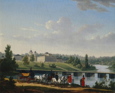 Gåturen. Golitsyns gods Pekhra-Yakovlevskoye, 1820 af Jacques Francois Joseph Swebach