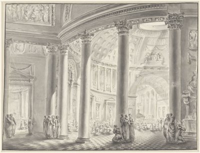 Interiør af en kuppelkirke af Jacques François Blondel