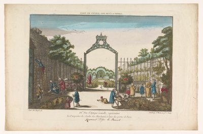 Se på Jardin des Marchands i Paris Have ved en af ​​Paris
