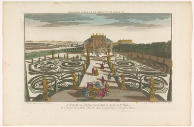 Udsigt over haven og paladset af en officer fra dronningen af ​​Ungarn i en forstad til Wien Le palais du gd ecuyer de la reine d