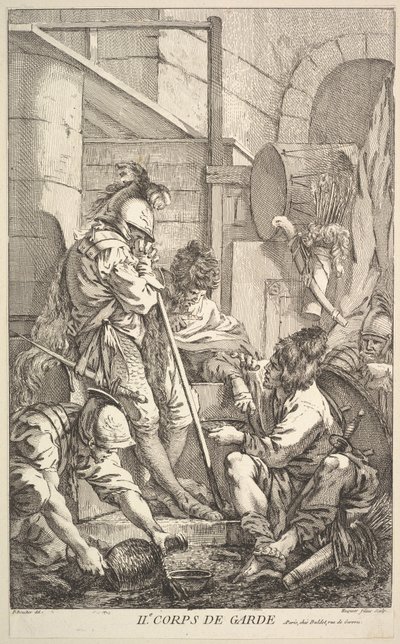 Andet vagtværelse, midten til slutningen af det 18. århundrede. af Jacques Gabriel Huquier
