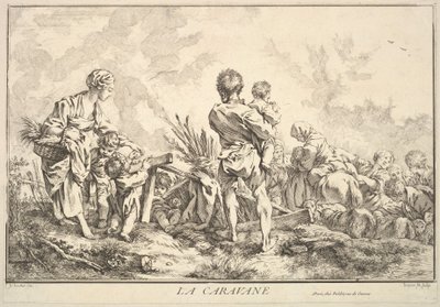 Karavanen, midten til slutningen af det 18. århundrede. af Jacques Gabriel Huquier