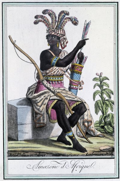 African Amazon - i "" Encyclopedia of Travels"" af Grasset St Sauveur, red. 1796 af Jacques Grasset de Saint Sauveur