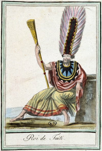 King of Tahiti - i "" Encyclopedia of Travels"" af J. Grasset Saint-Sauveur af Jacques Grasset de Saint Sauveur