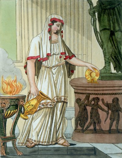 Vestal jomfru, illustration fra 