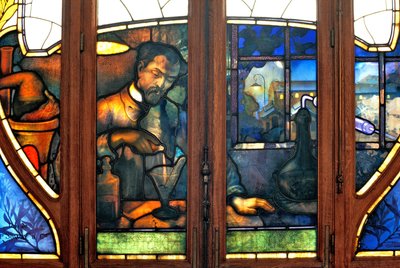 Nancy (afdeling 54), Art Nouveau, Handels- og Industrikammer, Glasmosaik af Jacques Gruber (1870-1936) af Jacques Gruber