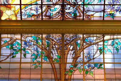 Nancy (afdeling 54), Art Nouveau, "" La verriere aux Clematites"" (1901), Glasmosaik af Jacques Gruber (1870-1936) af Jacques Gruber