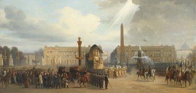 Napoleons begravelsesvogn krydser Place de la Concorde, 15. december 1840, 1844 af Jacques Guiaud
