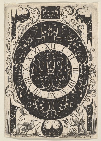 Oval urkasse med fugle og mindre motiver, ca. 1614-19. af Jacques Hurtu