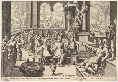 Allegori om en barnlig konges regering, 1588. af Jacques II de Gheyn