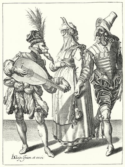 Maskerade (gravering) af Jacques II de Gheyn