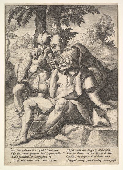 Fools visdom, fra seks ordsprog. af Jacques II de Gheyn