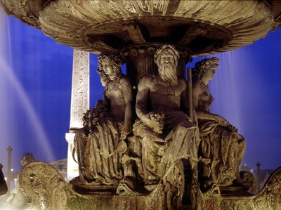 Fontænen på Place de la Concorde i Paris. af Jacques Ignace Hittorff