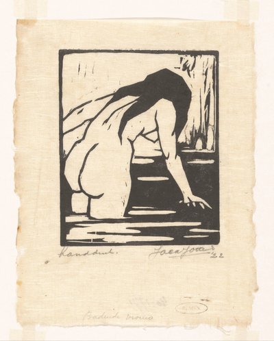 Badende kvinde (original titel på objektet) af Jacques Jeichienus Ottens (signed by artist)