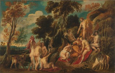 Pan straffet af nymfer af Jacques Jordaens
