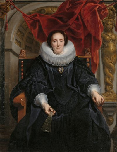 Portrætter af Rogier Le Witer og hans kone, Catharina Behaghel Portræt af Catharina Behaghel, hustru til Rogier Le Witer af Jacques Jordaens