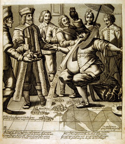 Illustration af fabler af Jean de La Fontaine (kobberstik) af Jacques Lagniet