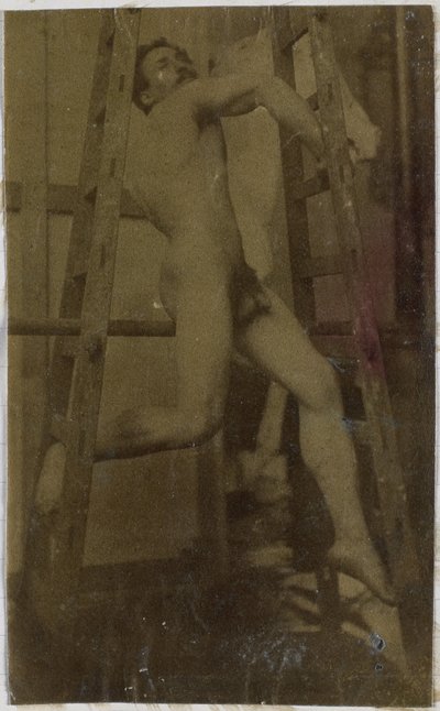 Studie af en mandlig nøgenmodel i Jacques de Lalaings studie af Jacques Lalaing (attributed to)