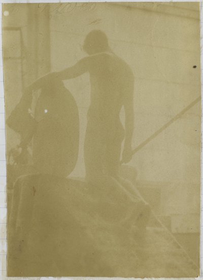 Studie af en mandlig nøgenmodel, knælende og set bagfra, i Jacques de Lalaings studie af Jacques Lalaing (attributed to)