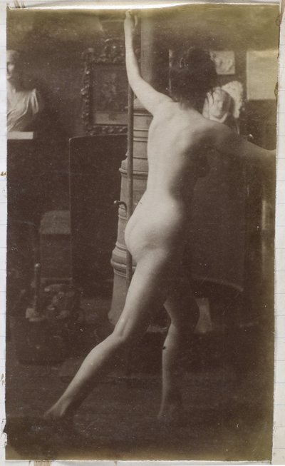 Studie af en kvindelig nøgenmodel, set bagfra, i Jacques de Lalaings studie af Jacques Lalaing (attributed to)