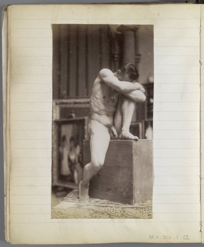 Studie af en siddende mandlig nøgenmodel i Jacques de Lalaings studie af Jacques Lalaing (attributed to)