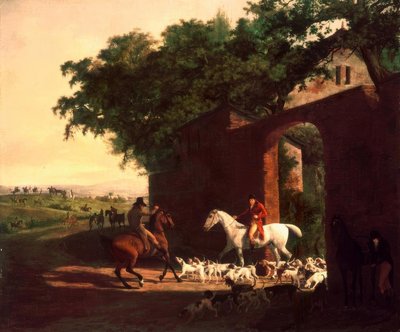 Afgang til jagten i Brocket Hall af Jacques Laurent Agasse